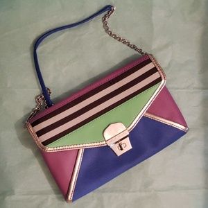EASTER Henri Bendel striped Chained Bag